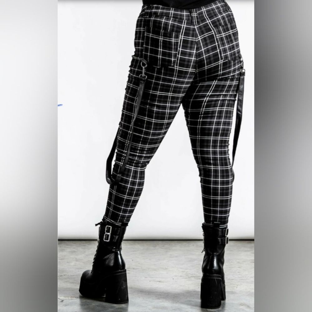 Killstar Dead Resistance Plaid Trousers, Ask Tartan NWT, Large - Picture 2 of 12